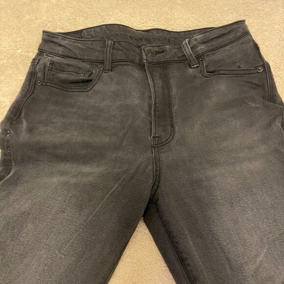 American Eagle Outfitters Womens Black Mom Jeans Size 6 Regular Cotton Blend Cas - Picture 7 of 16